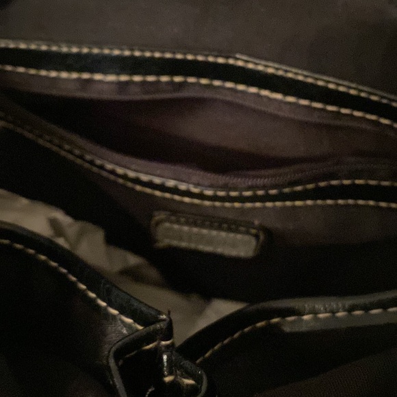 Strada handbag with black and cream zebra print. Two zippered pockets on front. - Picture 7 of 10